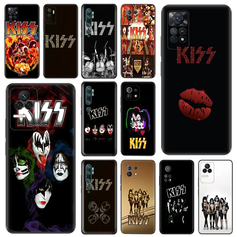 Чехол для телефона Redmi 10C 10A Note 11 Pro 10 10s 11s Cool KISS Band Xiaomi 10t 11t Lite черный мягкий защитный