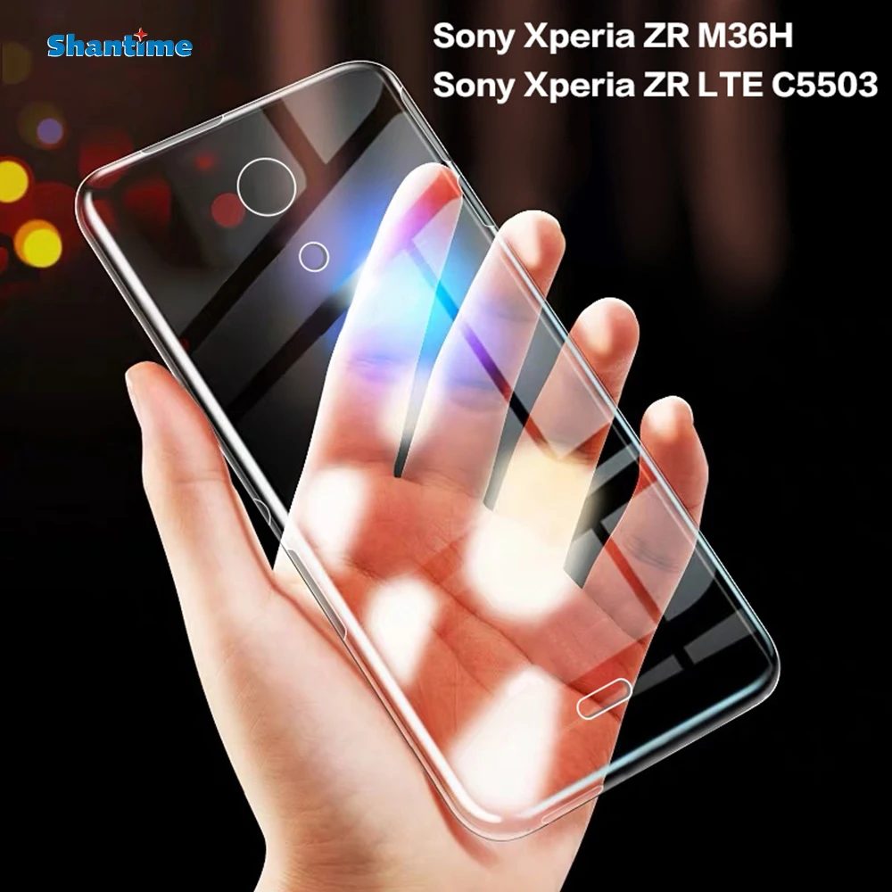 Ультратонкий чехол для Sony Xperia ZR M36H с технологией амортизации мягкий бампер из ТПУ