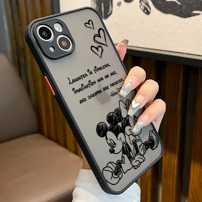 Disneies Mikey Minnie Case For Samsung A73 A72 A71 A53 A52 A51 A42 A33 A32 A31 A30 A23 A22 A14 A13 A12 4G 5G Matte Capa