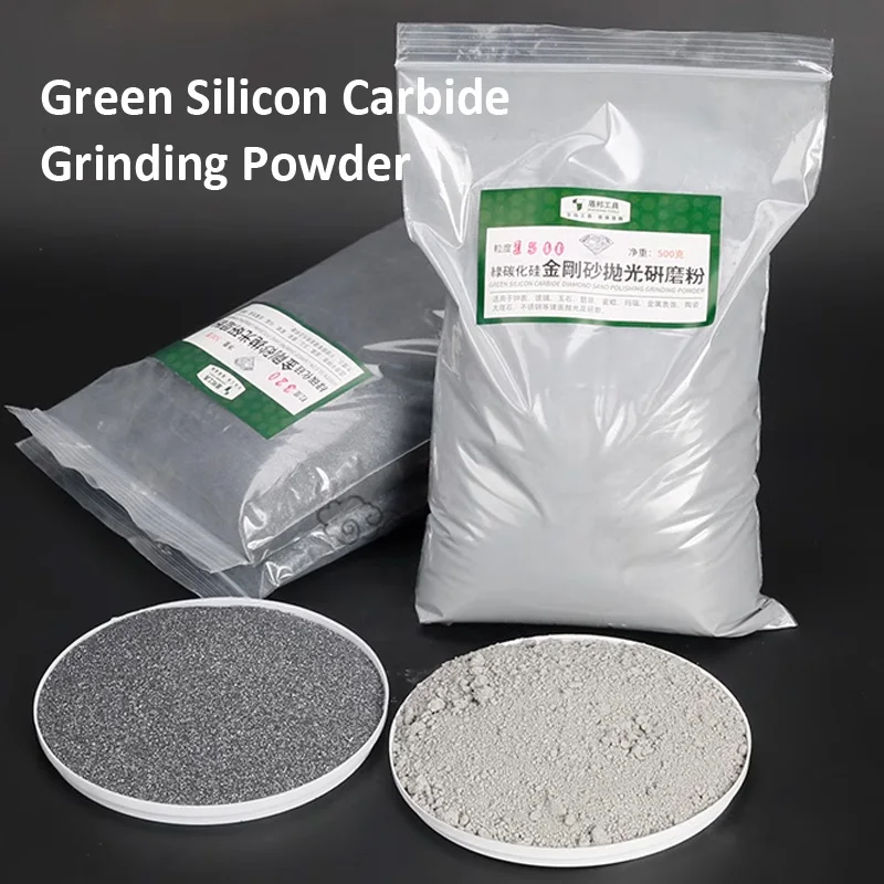 

500g Green Silicon Carbide Grinding Powder Vibration Polishing Machine Abrasive Grits60~5000 for Jadeite Jade Agate Finishing