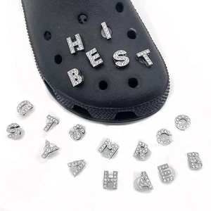 Простой английский алфавит обувные Подвески классические искусственные буквы обувные пряжки модные аксессуары для детской обуви в подарок