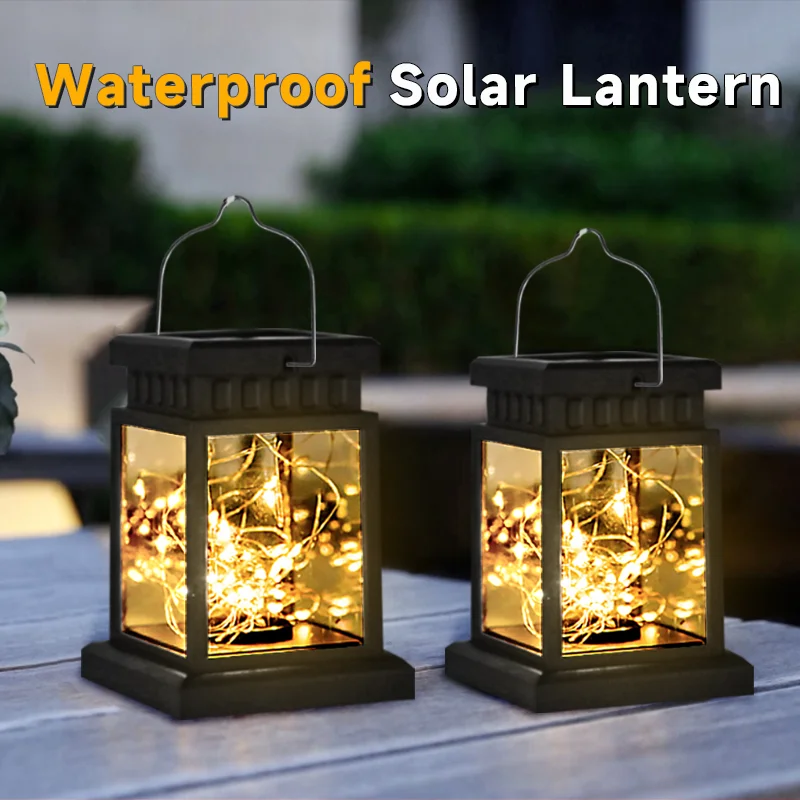 Уличные водонепроницаемые садовые фонари на солнечной батарее Подвесные