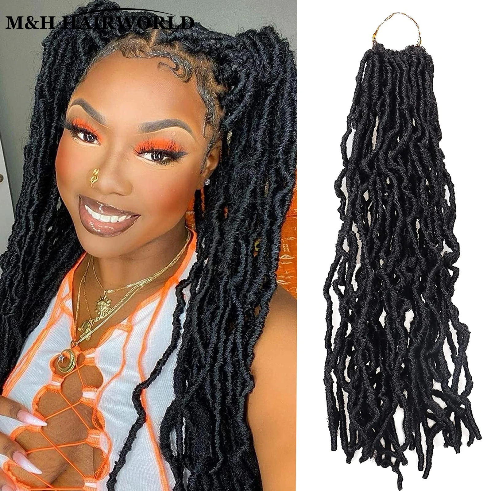 

Soft Locs Crochet Hair Extensions For Black Women 18 36Inch New Faux Locs Pre-looped Synthetic Braids Dreadlocks Extensions Hair
