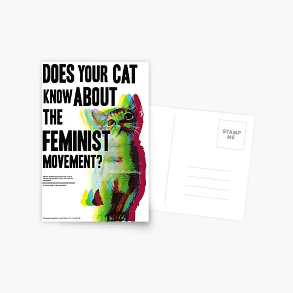 

Открытка с надписью «Is Your Cat Ready», подарок с современным принтом, простой модный мультяшный рисунок в спальне, в стиле Hoom, в стиле эстетики для...