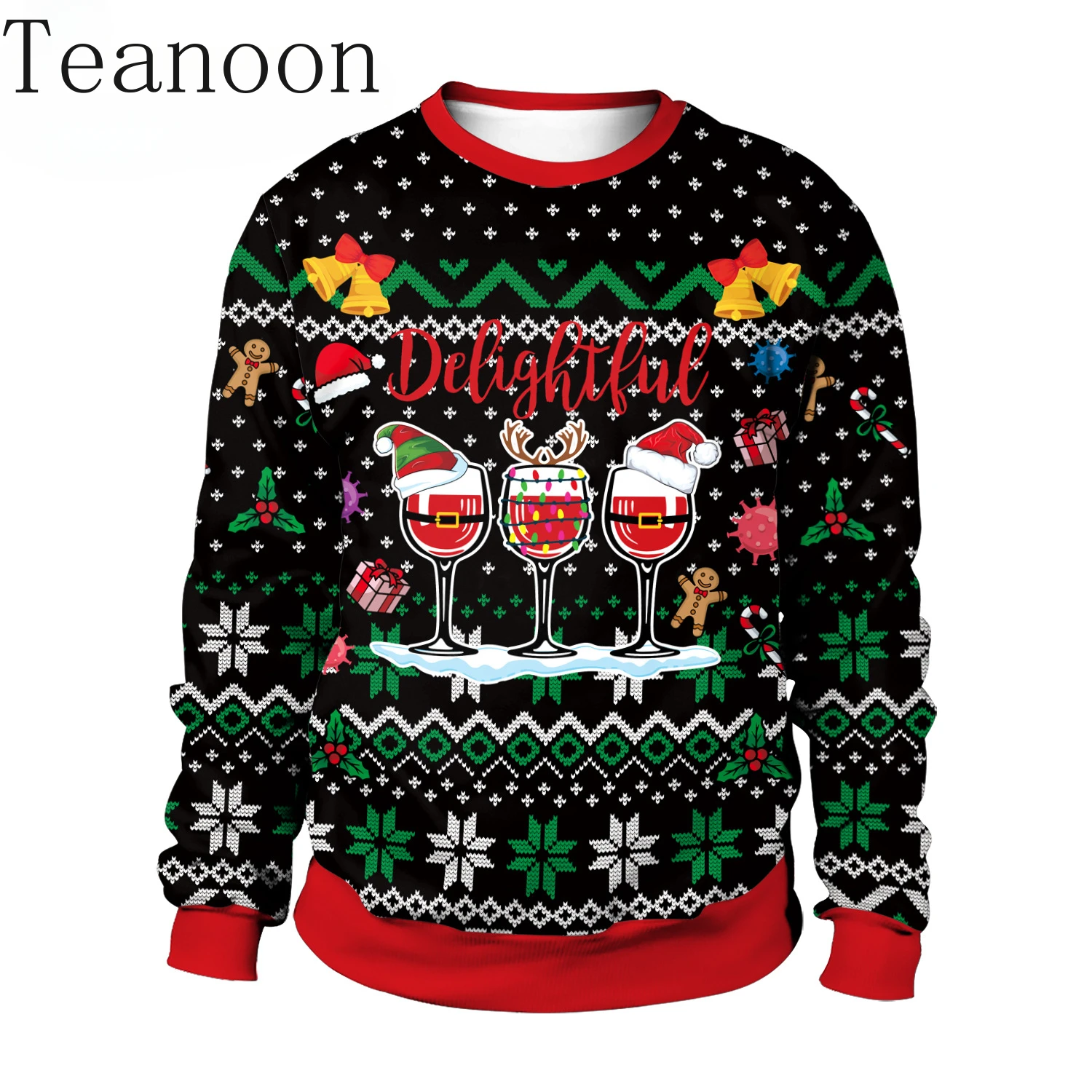 Новый уродливый рождественский свитшот пуловеры с рисунком Иисуса спортивный