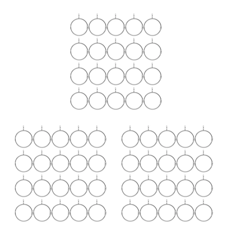 

Новинка-60 шт. открытые серебряные кольца для занавесок Открытые и закрытые металлические нержавеющие петли для драпировки с отверстием для...