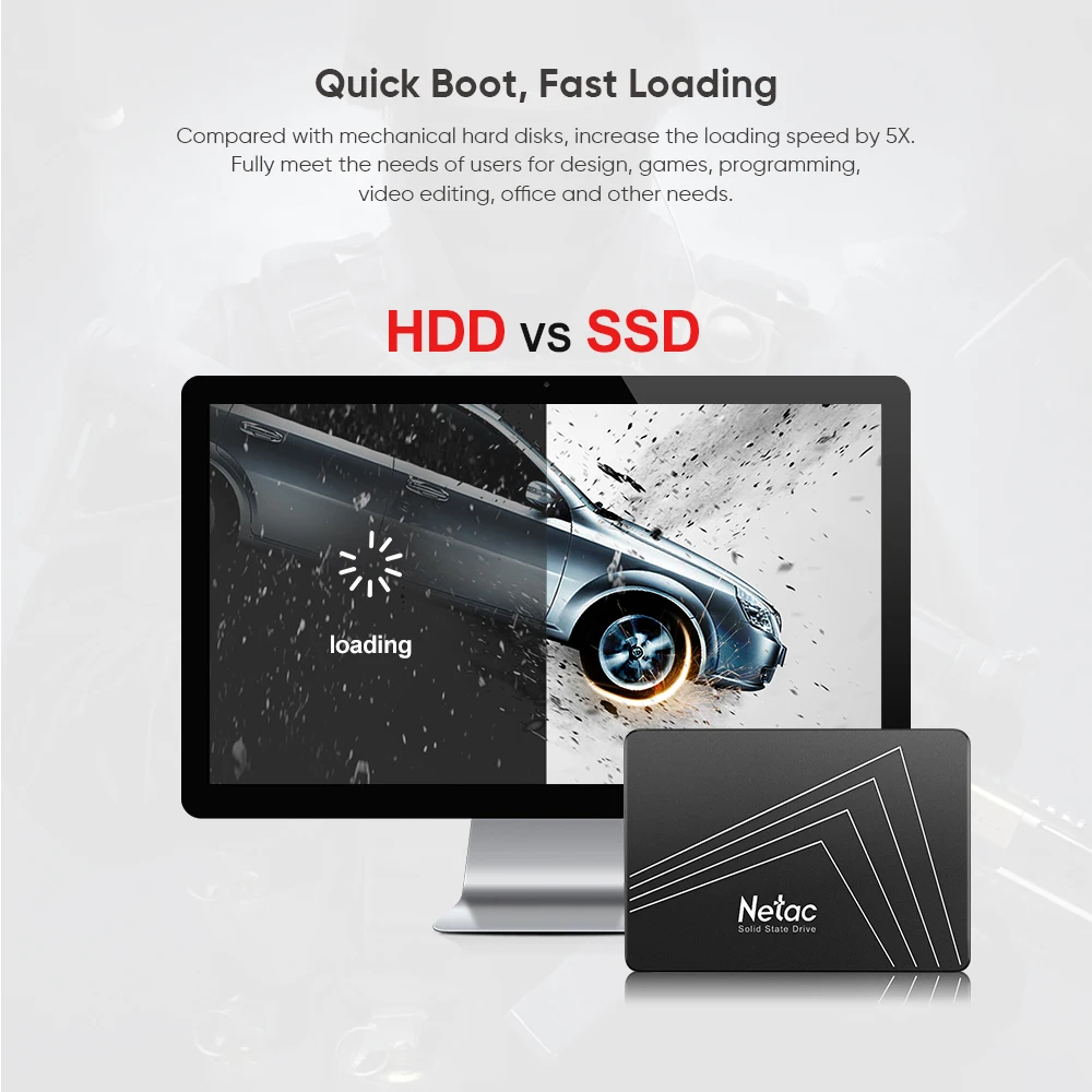 Жесткий диск Netac SSD 1 ТБ SATA3 240 ГБ 480 256 128 120 512 HDD Внутренний твердотельный жесткий для