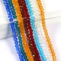 23468mm austria faceted crystal beads rondelle glass beads loose spacer beads for jewelry making diy bracelet accessories