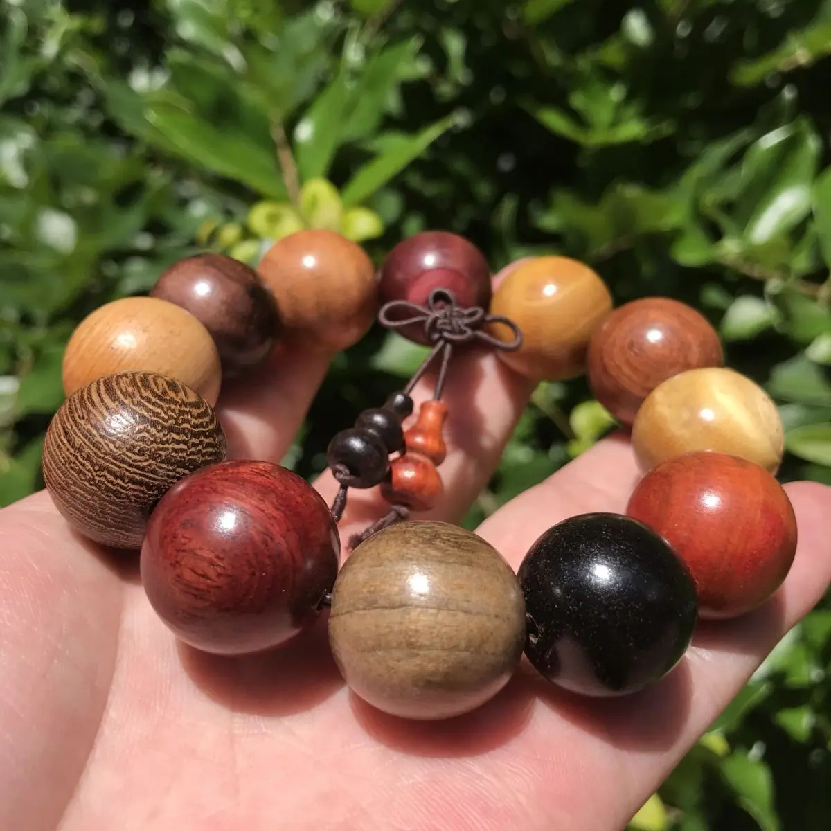 108pcs Duobao Sandalwood Prayer Beads Bracelet for Men and Women Crafts Ornament Rosary Bracelet Sandalwood Gear Beads