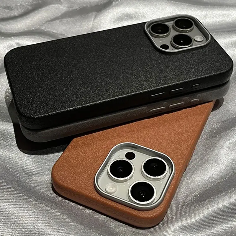 Матовый кожаный силиконовый чехол для телефона iPhone 11 12 13 14 15 16 Pro Max Plus X XS XR мягкий