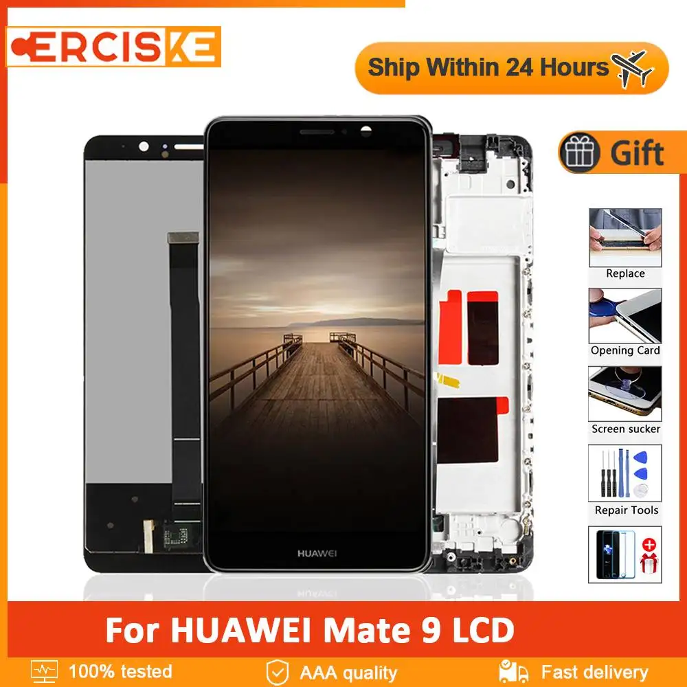 

ЖК-дисплей 5,9 дюйма для Huawei Mate 9, сенсорный экран, дигитайзер, ремонт с рамкой для Huawei Mate9 MHA-L29, L09, AL00