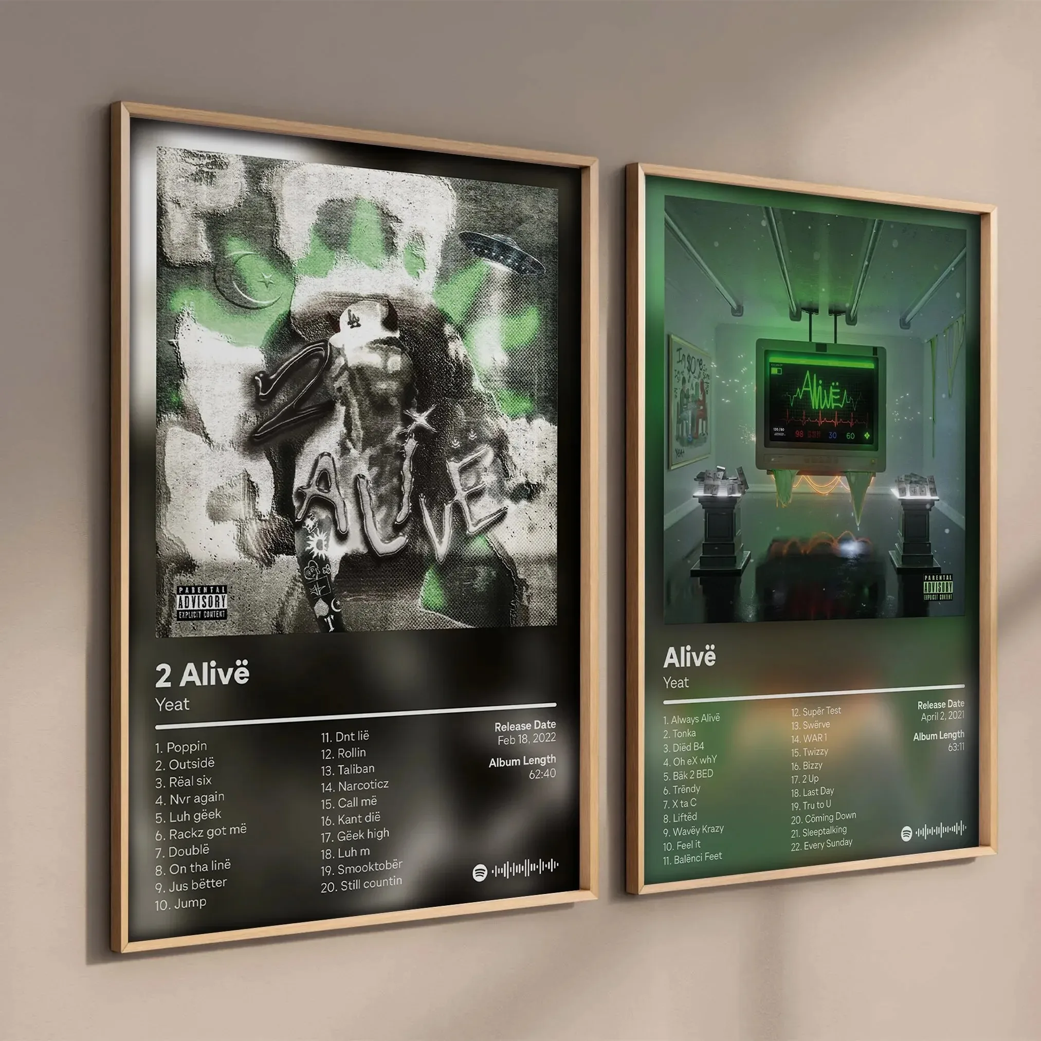 Yeatesthetic Pop Rap Music Обложка Альбома Художественный Постер Хип-хоп Рок Стиль Без Рамы