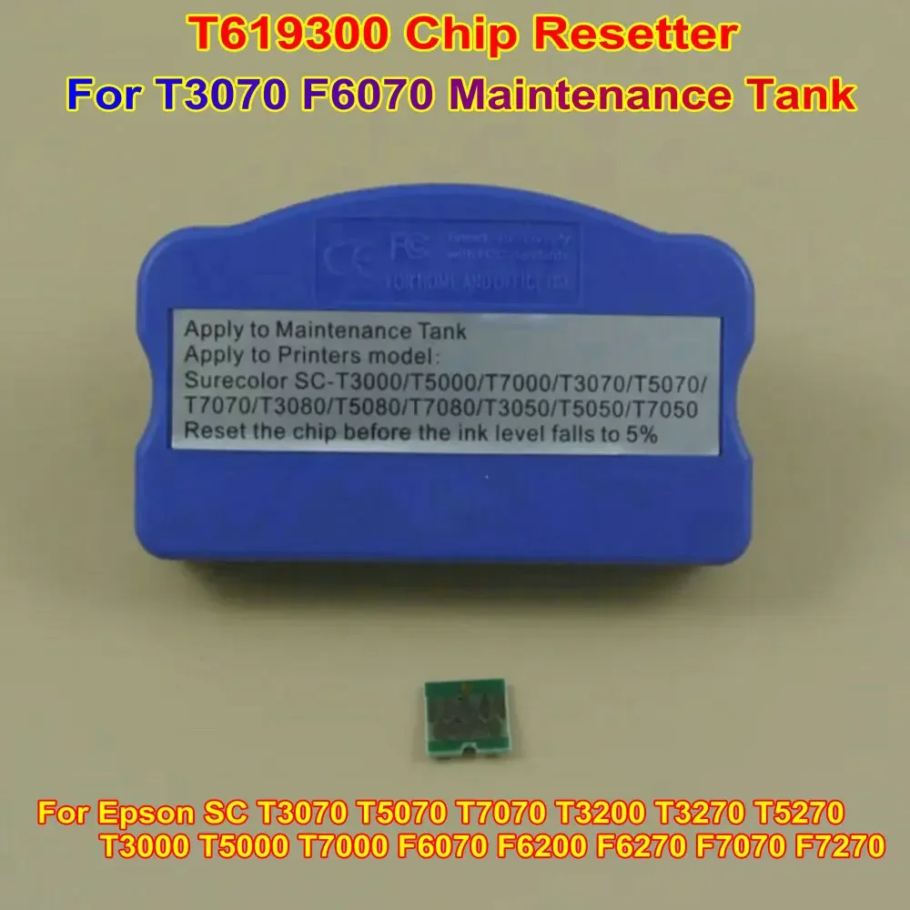 T7070 T3200 Устройство сброса чипа танка T 619300 Сброс обслуживания отработанных чернил