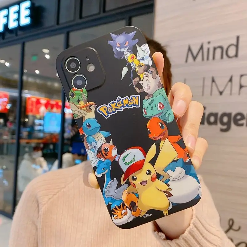pokemon cartoon cute case for iphone 12 13 pro max mini 11 pro max x xr xs max se2020 8 7 6 6s plus hot new silicone phone cover free global shipping