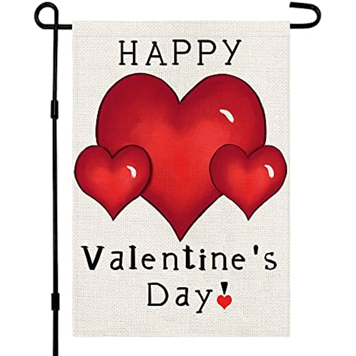 

Happy Valentine's Day Garden Flag Red Love Heart Flag Double Sided Holiday Yard Sign for Outdoor Decoration 12x18 Inch