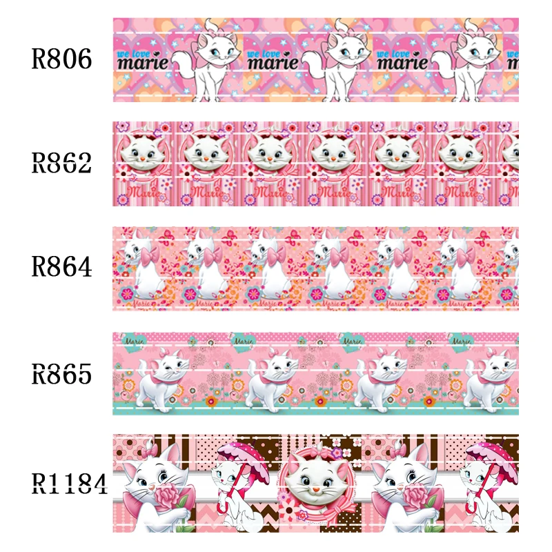 

50 yard Cartoon character 7/8inch 1inch 1.5inch 2inch 3inch printed cute princess grosgrain ribbon R806