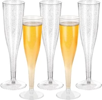 20pcs disposable champagne glasses transparent plastic baking cups wedding party cocktail mimosa plastic cups