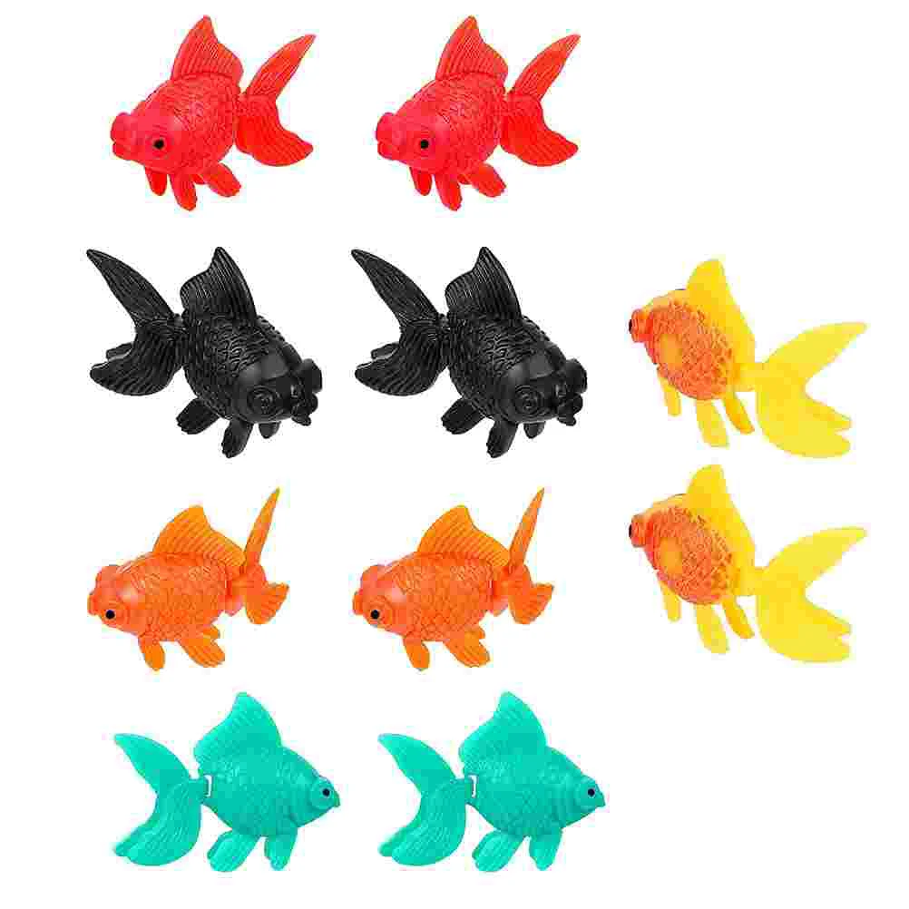 

10Pcs Simulated Goldfish Adornment Creative Plastic Fish Decor Fish Tank Supply