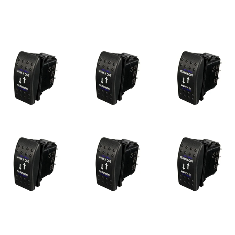 

6x12 В 20 а лебедка в лебедке ВКЛ-ВЫКЛ Кулисный Переключатель 7 контактов цвет ГОЛУБОЙ