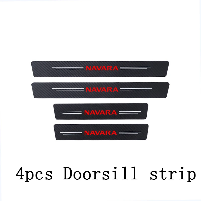 for Nissan navara np300 at32 rhd pro-4x n-trek 4pcs Car threshold sticker car accessories