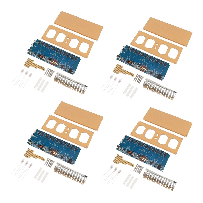 

4X DIY In12 In-12 Nixie Tube Pcba Kit цифровые часы красивый подарок, без трубок
