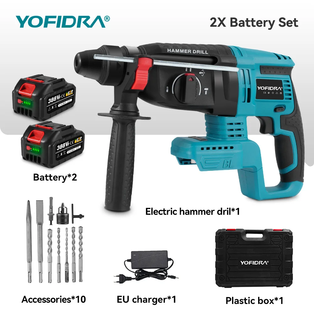 

Yofidra Бесщеточная Ударная Дрель 26мм для Makita 18В