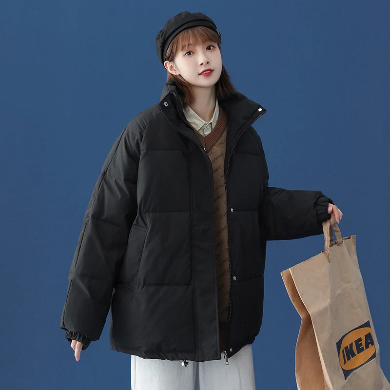 2022 New Cotton-padded Clothes Women's Winter Jacket Female Short Thick Bread Clothing Women Loose Padded Coats Parkas