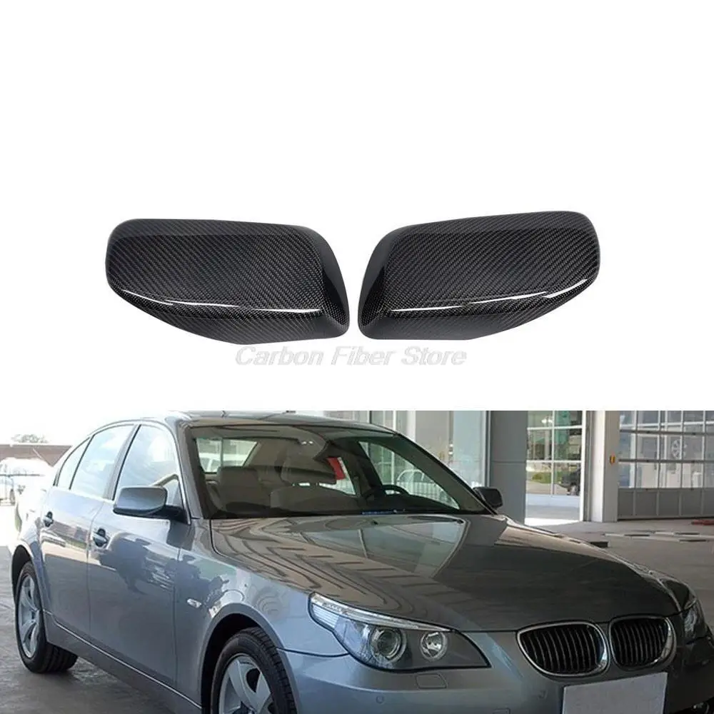 

Pair Carbon Fiber Car Mirror Covers for BMW 5Series E60 E61 6Series E63 E64 02-07