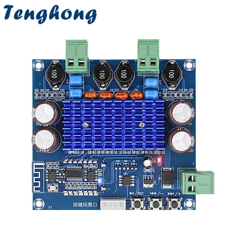 

Tenghong TPA3116D2 Bluetooth Digital Sound Amplifier Board 50W*2 Dual Channel Power Audio Amplifiers Stereo Class D Amplificador