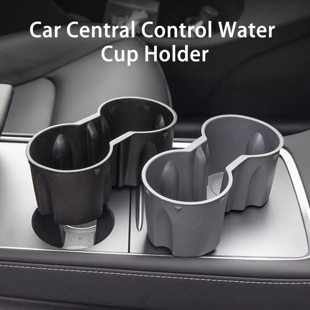 

Car Cup Holder For Tesla Model Y/3 Center Accessories Waterproof Replaceable Double Hole Center Console Insert Water Cup Holder