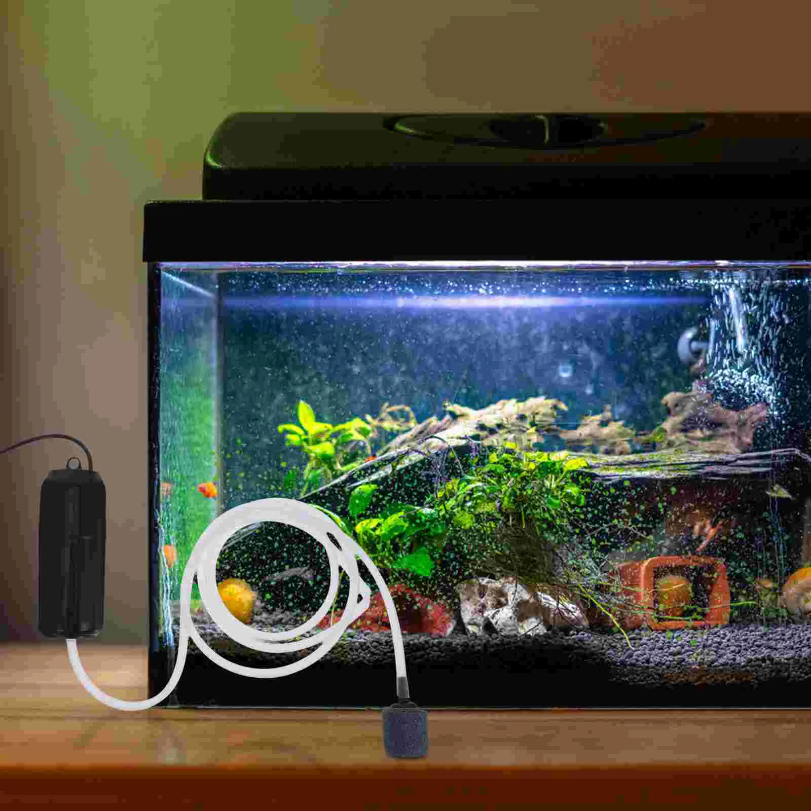 Аквариумный гидропонный кислородный насос барботер подача воды портативные