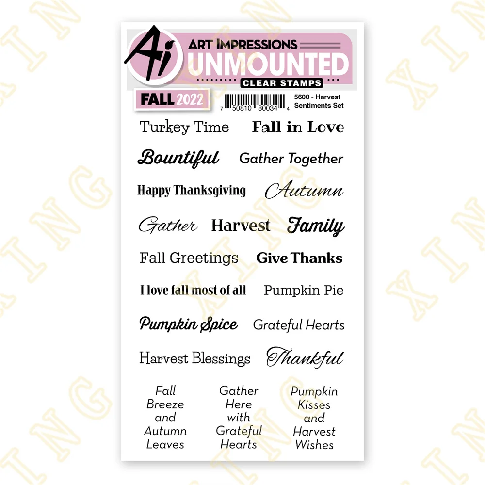 

Harvest Sentiments Clear Silicone Stamps Scrapbook Diary Decoration Embossing Template Diy Greeting Card Handmade 2022 New