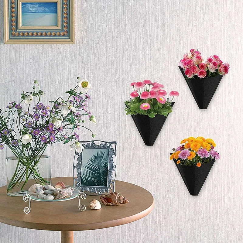 Акция! 5 упаковок подвесных сумок для растений трехугольные нетканые сумочки