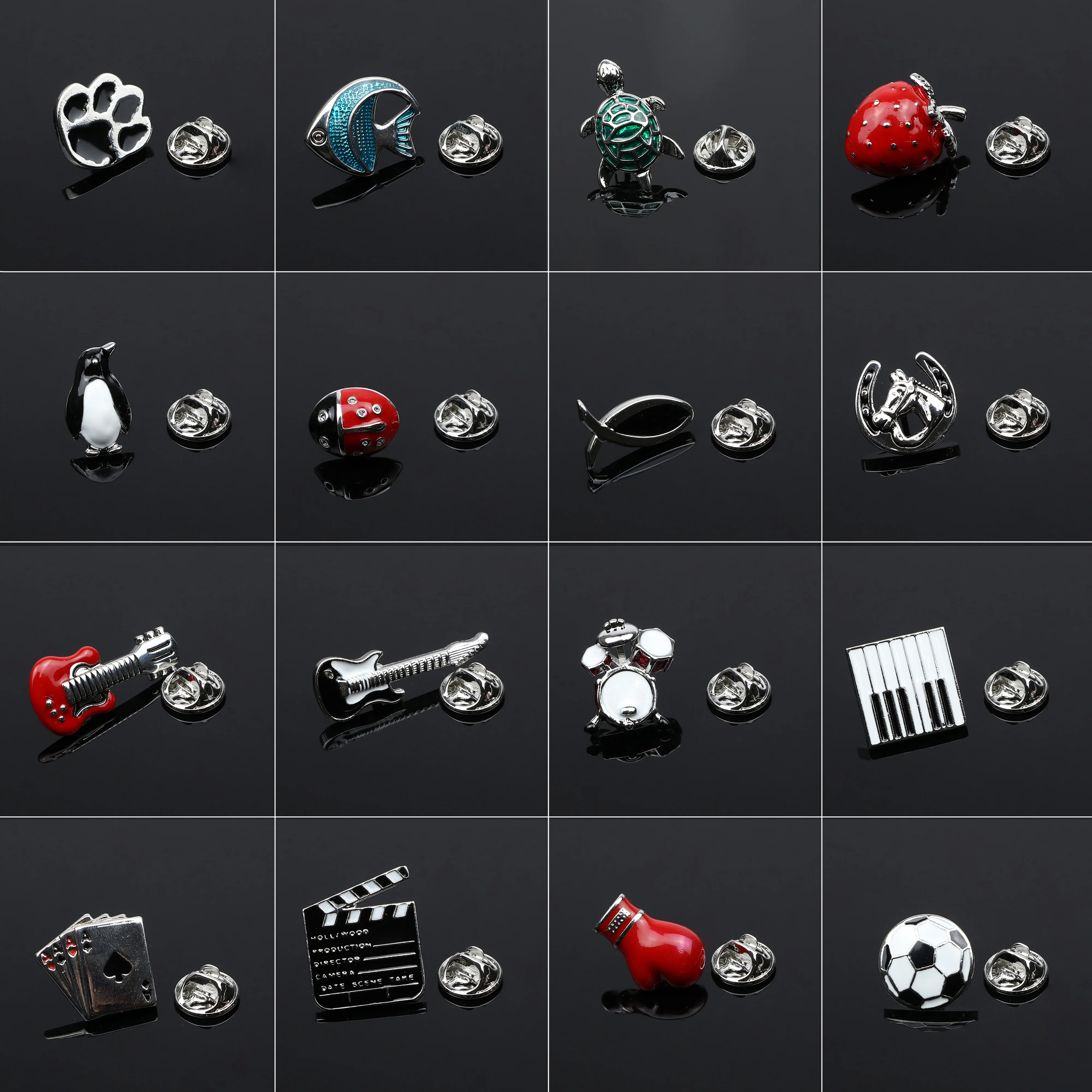 

Мужская брошь на лацкан, музыкальное ювелирное украшение в виде животного, пианино, пингвина, рыбы, рубашки, подарочные аксессуары