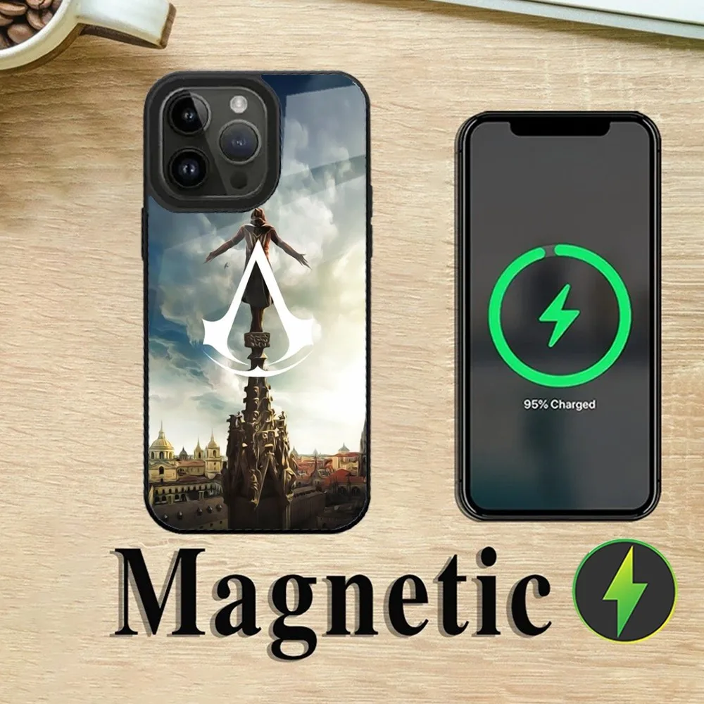 A-Assassins Game C-Creed чехол для телефона iPhone 15 14 13 12 11 Plus Pro Max Mini Magsafe Магнитная