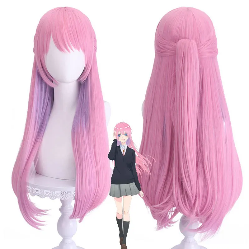 

Long Shikimori Micchon Cosplay Wig Anime Shikimori's Not Just A Cutie Mixed Color Heat Resistant Hair Party Wigs + Wig Cap