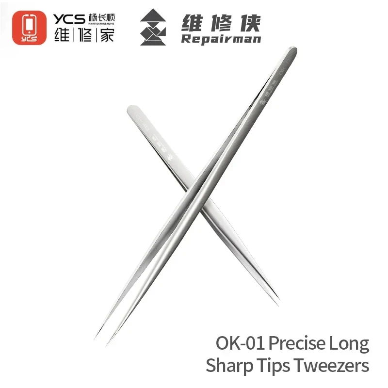 

YCS OK-01 прецизионные длинные острые наконечники, пинцет, антикоррозийные винты для телефона, зажим для переходной проволоки, инструмент для ремонта телефона