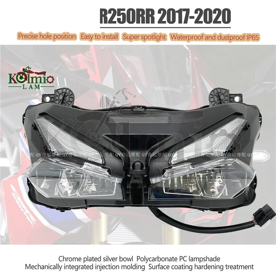 Фото KOLMIO-LAM подходит для CBR250RR CBR250R MC51 2017-2020 2018 2019, передняя фара мотоцикла, фара в сборе №1