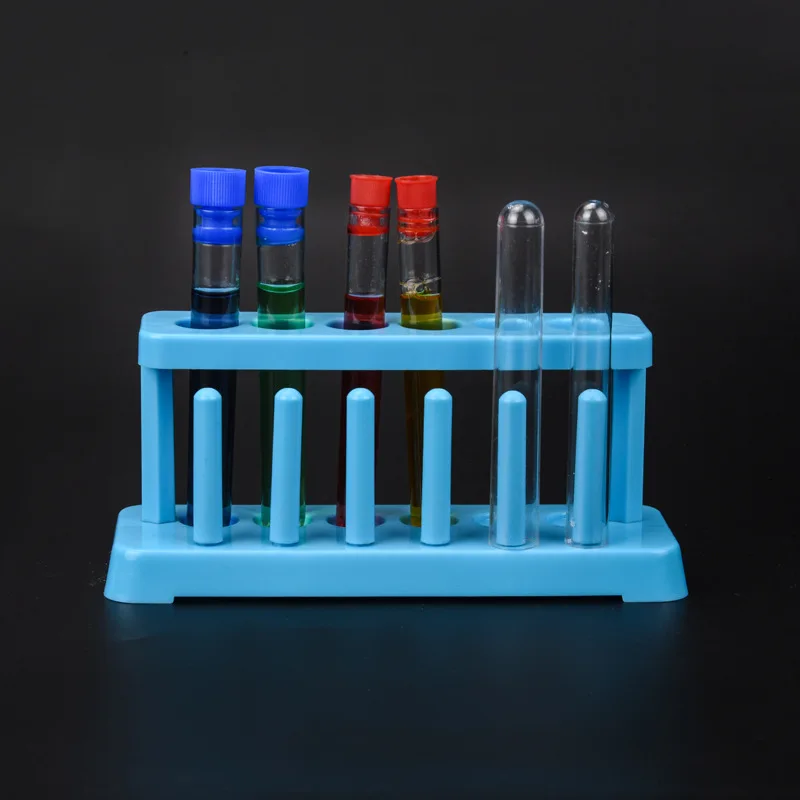 

1pc Lab School Supplies Red Plastic Test Tube Rack 6 Holes Holder Support Burette Stand Laboratory Test Tube Stand Shelf