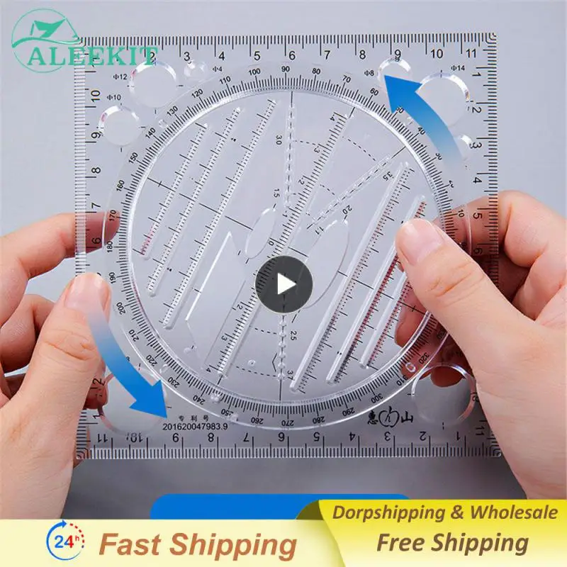 

1~10PCS Multifunctional Drawing Geometric Ruler Oval Pattern Arch Design And Construction Architectural Drawing Ruler Student