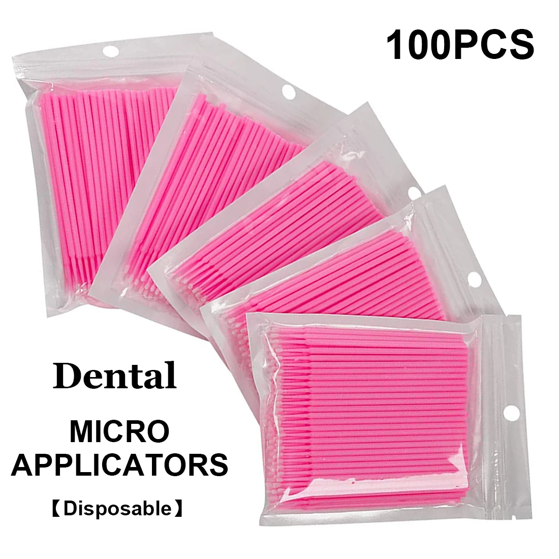 100PCS Dental Disposable Micro Applicator Brush Cotton Swab Eyelash Extension Tools makeup applicator remove tool