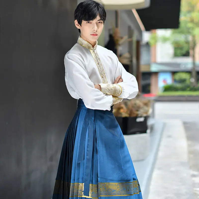 Кардиган Hanfu юбка с конским лицом стиль Мин новый китайский смешанный и