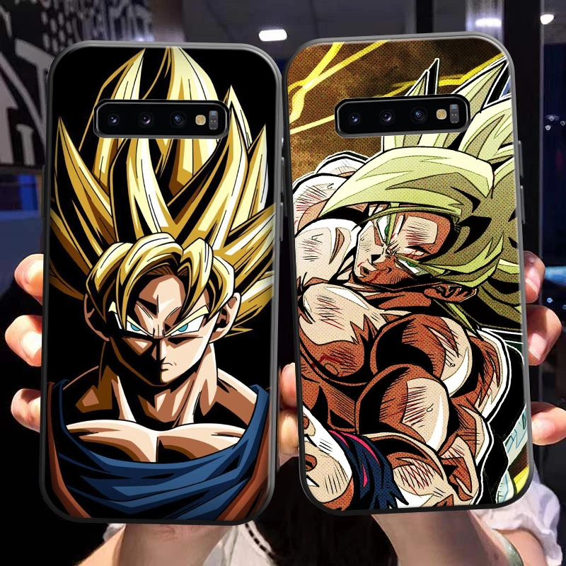 

Japan Anime Dragon Ball Goku For Samsung Galaxy S10 S10 Plus S10E S10 Lite S10 5G Phone Case Soft Carcasa Black Coque