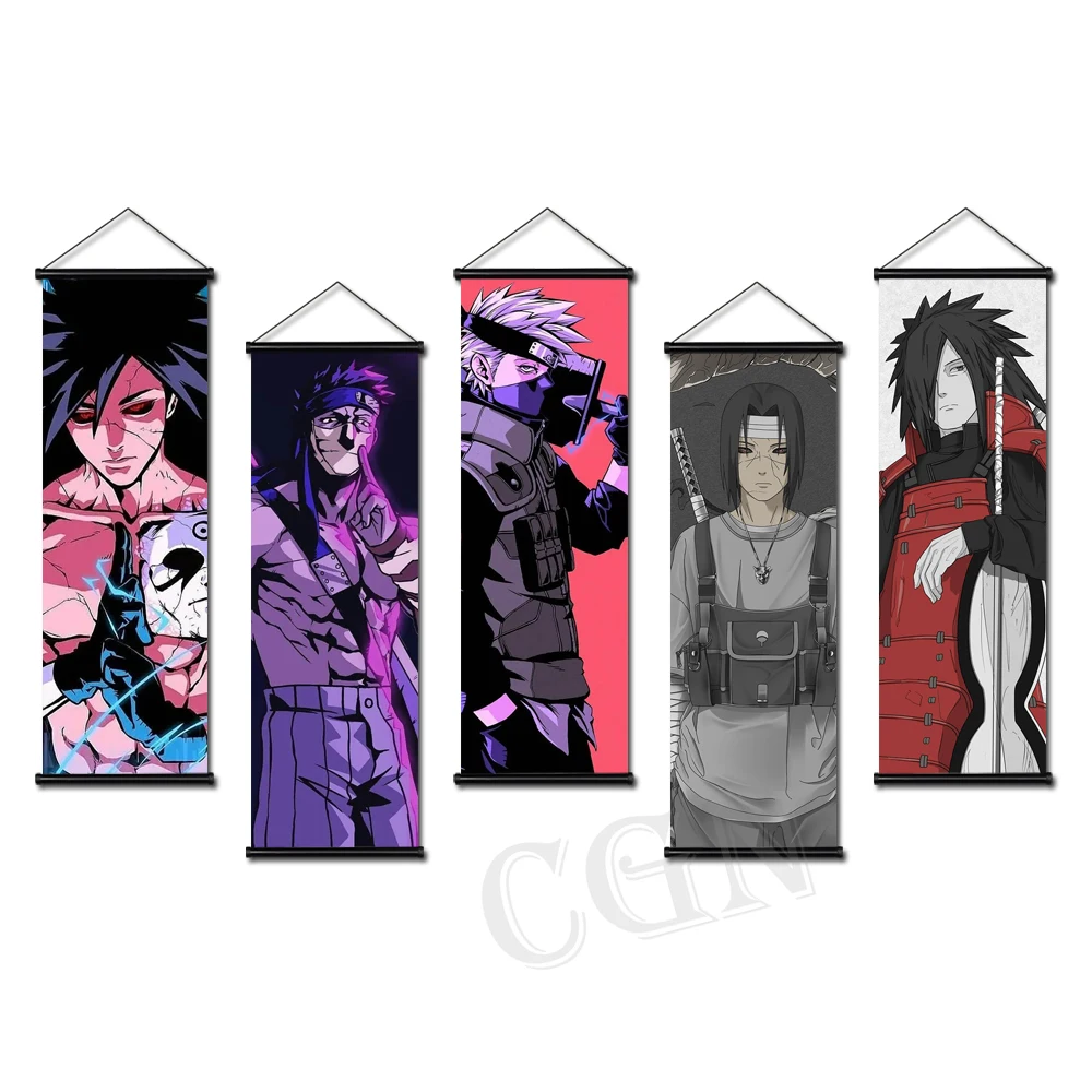 

Uchiha Itachi Висячие аниме свиток удзумаки постеры Наруто и принты Gaara Настенная картина на холсте картина домашний декор детской комнаты