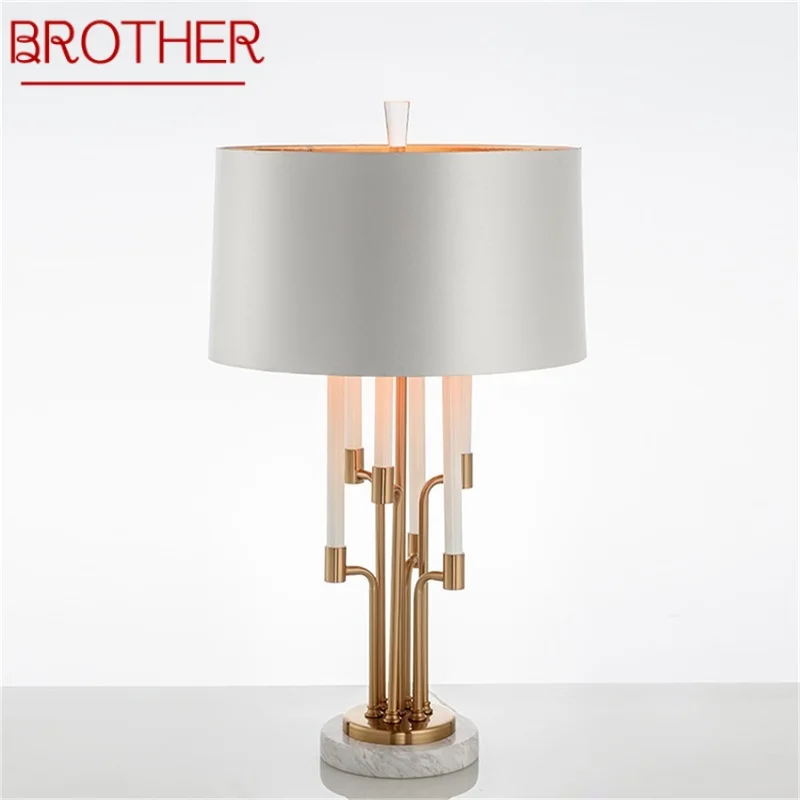 

BROTHER Postmodern Table Lamp LED Creative Luxurious Marble Desk Light For Home Living Room Bedroom Bedside Decor
