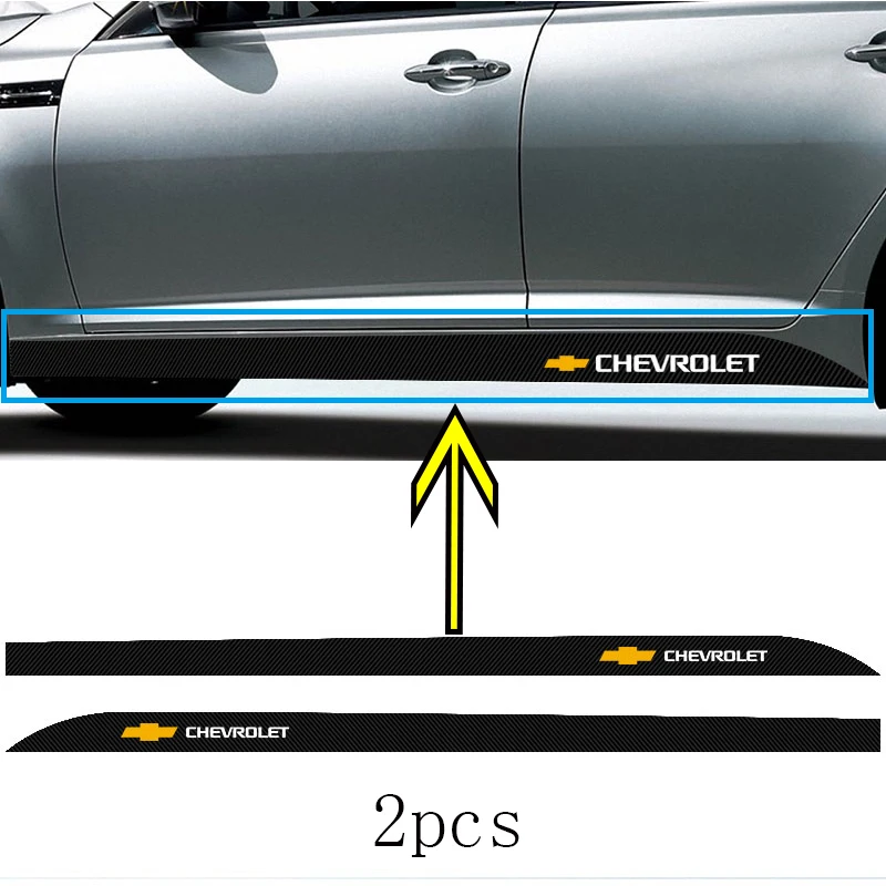 

2pcs Car Badge Side Waist Carbon Fiber Sticker for Chevrolets OPTRA Equinox Lacetti Silverado 1500 2500 3500 Aveo Nubira Cruze