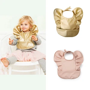 Baby Supplementary Food Anti Dirty Saliva Bag Infant Food Bag With Angel Wings Baby Stuff Kids PU Wa