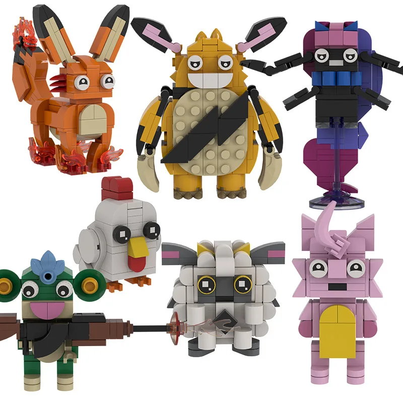 Фото MOC Palworld Игра Elated Модель Фигурки Строительные Блоки DIY Сборка Кирпичей Дизайнерские Игрушки Взрослые Подарки На День Рождения Маленькие Частицы №1