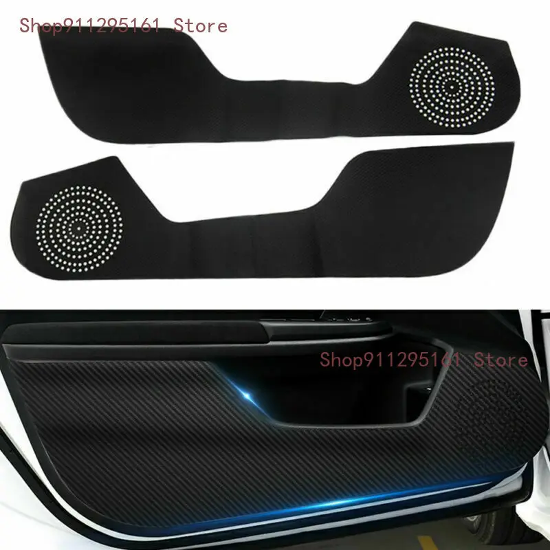 

4pcs Carbon Fiber Color Car Door Anti Kick Pad Protector Trim Film Cover Sticker For Honda Civic 2016-2019