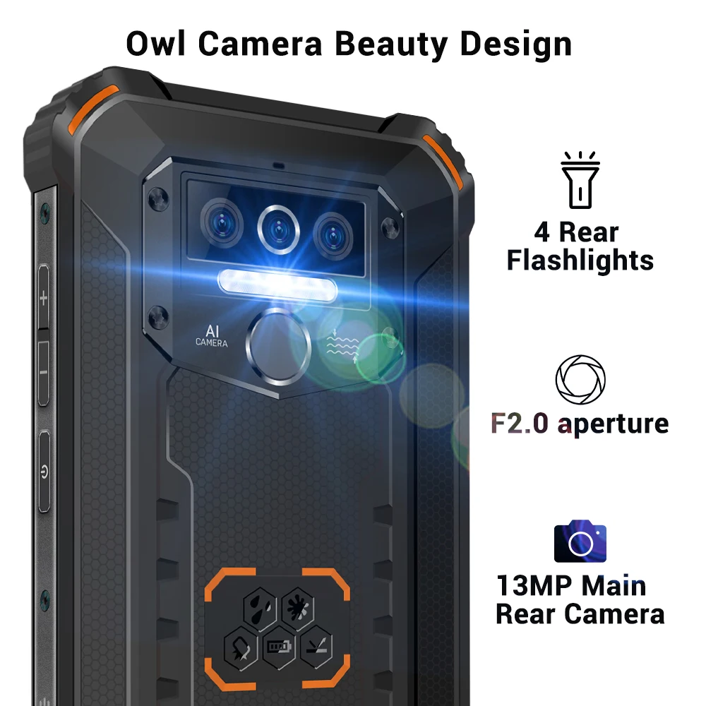 OUKITEL WP5 Pro 8000mAh IP68 Waterproof Smartphone  Android 10 Triple Camera Face/Fingerprint ID 5.5